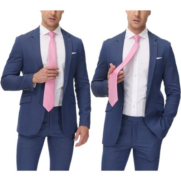 Men's Necktie Classic Silk Tie Woven Jacquard Neck Ties - Picture 3 of 8